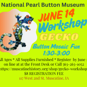 Gecko Workshop! NPBM Button Mosaic Fun!