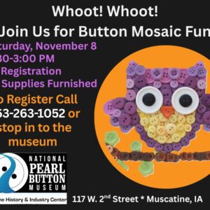 Whoot Whoot! Button Owl Workshop! NPBM Button Mosaic Party!