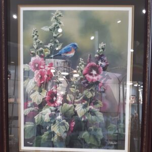 Colorful hot air balloons floating over desert landscape